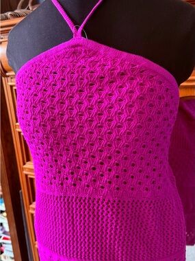 Old Navy Hot Pink Knit dress with Tassel